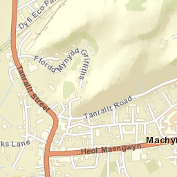 Machynlleth Street Map