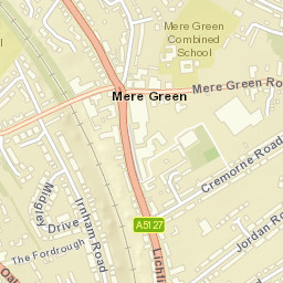 1 Belwell Lane, Sutton Coldfield, West Midlands Street Map