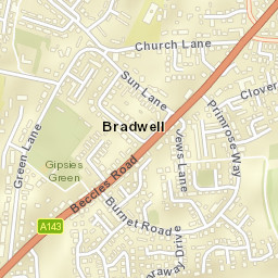 Bradwell Street Map