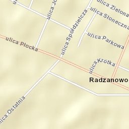 Radzanowo Street Map