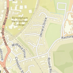 Sutton Coldfield Street Map