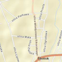Słońsk Street Map