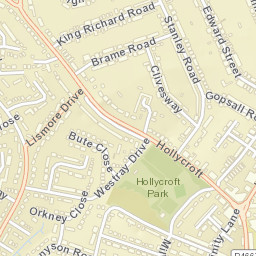 114 Hollycroft, Hinckley, Leicestershire LE10, UK Street Map