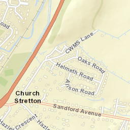 Church Stretton Street Map