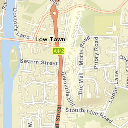 Wolverhampton Road, Bridgnorth, Shropshire  Street Map