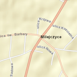 Milejczyce Street Map