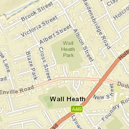 Dudley Road, Kingswinford, West Midlands Street Map