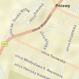 Pniewy Street Map