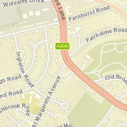 Washwood Heath Street Map