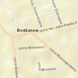 Bodzanów Street Map