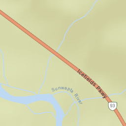 Icefields Parkway, Jasper National Park, Jasper Street Map