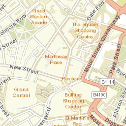 Birmingham Street Map