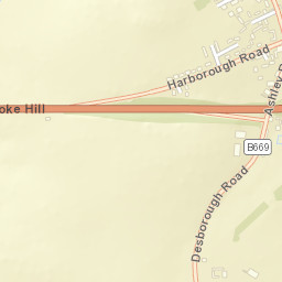 A427, Market Harborough, Northamptonshire Street Map