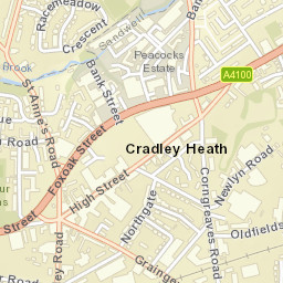 Cradley Heath Street Map