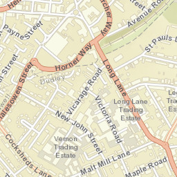 2 Long Lane, Halesowen, West Midlands B62 Street Map