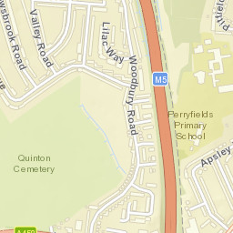 M5, Halesowen, Oldbury, West Midlands B68 Street Map