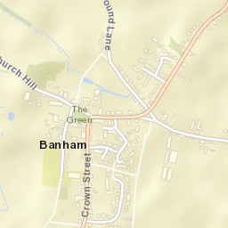Banham Street Map