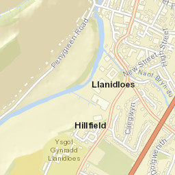 1-2 Great Oak Street, Llanidloes, Powys Street Map