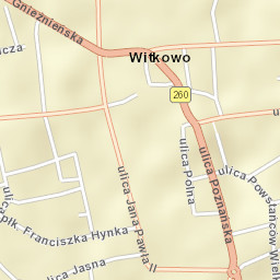Witkowo Street Map