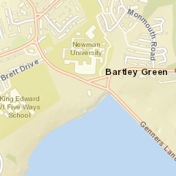 Bartley Green Street Map