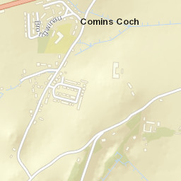 13 Brongwinau, Comins Coch, Ceredigion Street Map
