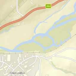 A44, Llanbadarn Fawr, Aberystwyth, Ceredigion Street Map