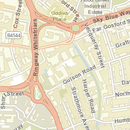 Ringway Whitefriars, Coventry, West Midlands CV1, UK Street Map