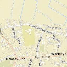 Warboys Street Map