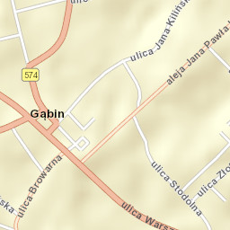 Gąbin Street Map