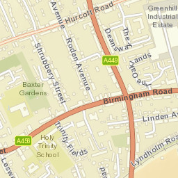 28 The Deansway, Kidderminster, Worcestershire Street Map