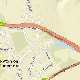 Ryton on Dunsmore Street Map