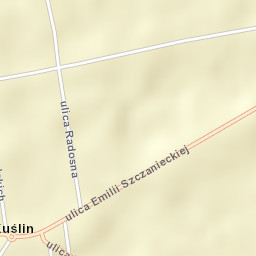 Kuślin Street Map