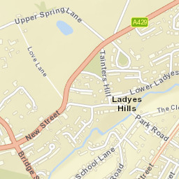 Upper Spring Lane, Kenilworth, Warwickshire Street Map