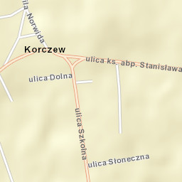 Korczew Street Map