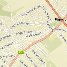 Finedon Street Map