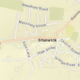 Stanwick Street Map