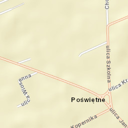 Poświętne Street Map
