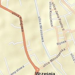 Września Street Map