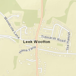 Leek Wootton Street Map