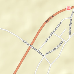 Brójce Street Map