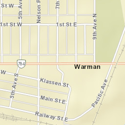 Warman Street Map
