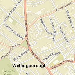 Wellingborough Street Map