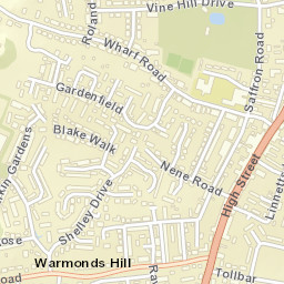 Higham Ferrers Street Map