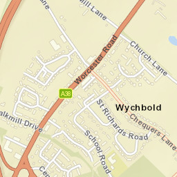 Wychbold Street Map