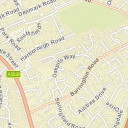 22-28 Southfields, Rushden, Northamptonshire Street Map