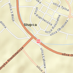 Słupca Street Map