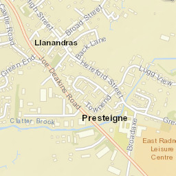 Presteigne Street Map