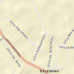 Szczaniec Street Map