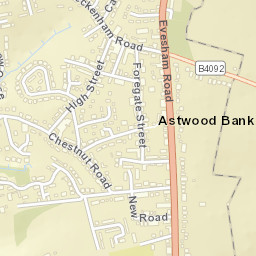 Astwood Bank Street Map