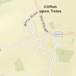 B4204, Worcester, Worcestershire WR6, UK Street Map